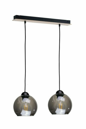 Lampa wisząca 2xE27 WOOD BLACK/NATURAL