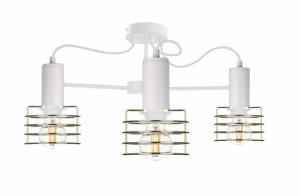Lampa sufitowa 3xE27 RUNE WHITE/GOLD