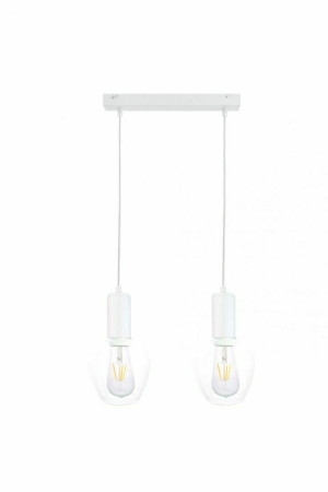 Lampa wisząca 2xE27 VERRE WHITE