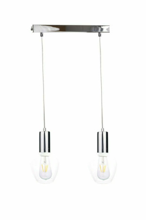 Lampa wisząca 2xE27 VERRE SILVER