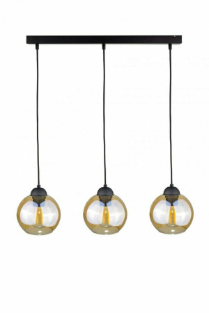 Lampa wisząca 3xE27 AMBRE BLACK