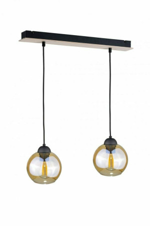 Lampa wisząca 2xE27 AMBRE WOOD