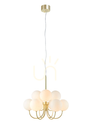 Lampa wisząca Markslojd Bianco 9xG9 biała złota 57 cm 107994