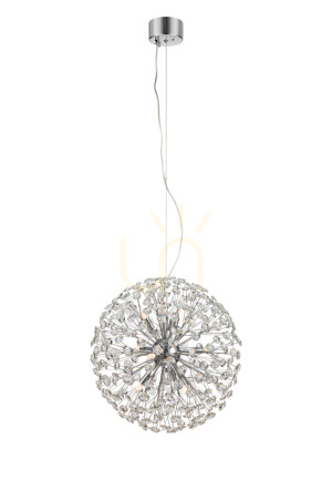 Lampa wisząca Markslojd Bolid 9xG9 chrom kryształ 50 cm 108101