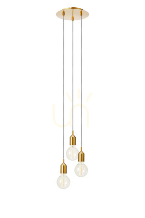 Lampa wisząca Markslojd BRONX 3-punktowa brązowa metalowa 25 cm 108099
