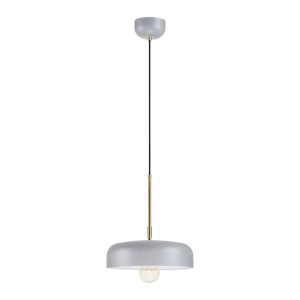 Lampa wisząca Markslojd Caen 107924 szara mosiądz E27 32 cm