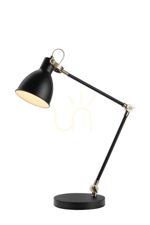 Lampa stołowa Markslojd House 107739 czarna metalowa 62 cm