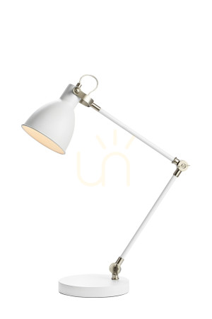 Lampa stołowa Markslojd House 107738 biała metalowa 62 cm