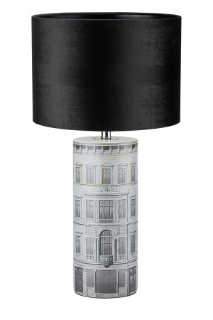 Lampa stołowa Markslojd Ichi 108103 czarna szara ceramiczna 64 cm