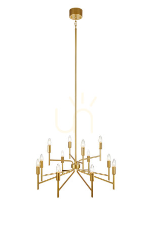 Lampa wisząca Markslojd Regent 12 złota metalowa 70 cm 108106
