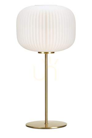 Lampa stołowa Markslojd SOBER 107819 biała mosiądz szczotkowany 50 cm