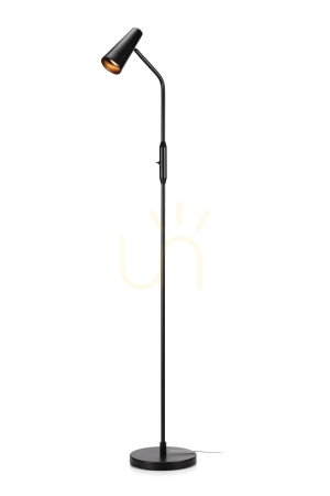 Lampa podłogowa Markslojd Crest 108206 czarna metalowa LED 145 cm