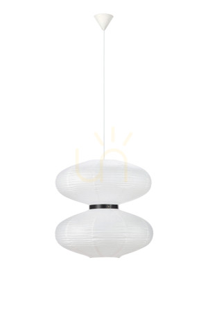 Lampa wisząca Markslojd Dual 2L biała papierowa 60 cm 108215
