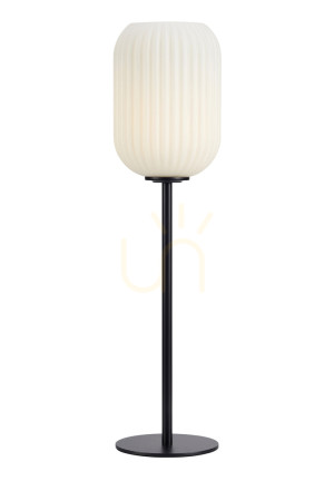 Lampa stołowa Markslojd Cava 108252 biała czarna metal szkło 55 cm