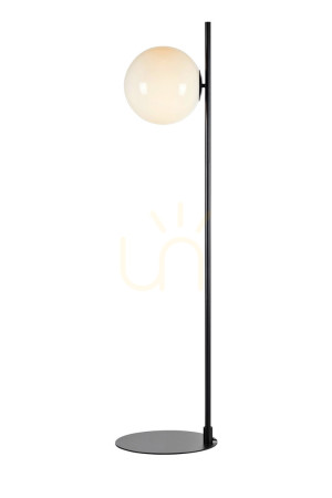 Lampa podłogowa Markslojd Dione 108273 czarno-biała metal szkło 134,5 cm