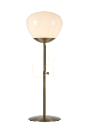 Lampa stołowa Markslojd RISE 108275 biała antyczny metal szkło 75 cm