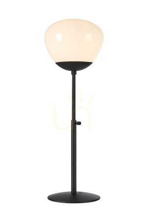 Lampa stołowa Markslojd RISE 108276 czarna z przydymionym szklanym kloszem 75 cm