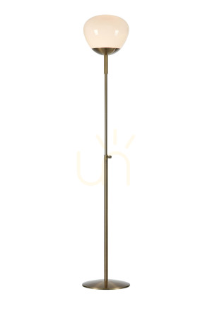 Lampa podłogowa Markslojd RISE 108277 biała antyczna metal szkło 150 cm