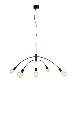Lampa wisząca Markslojd Crux 5 czarna metalowa 108282