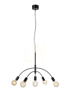 Lampa wisząca Markslojd Cygnus 5L czarna metalowa 70 cm 108286