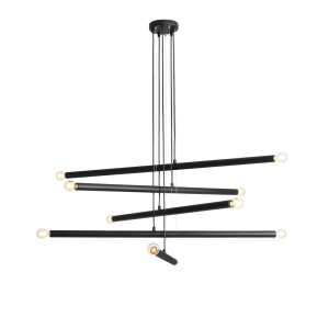 Lampa Wisząca Tubo 10 Black ALDEX