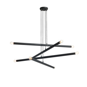 Lampa Wisząca Tubo 8 Black ALDEX