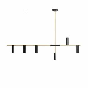 Lampa Wisząca Trevo 6 Black Brass ALDEX