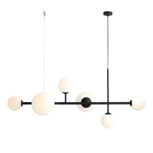 Lampa wisząca do salonu DIONE 6 czarna ALDEX