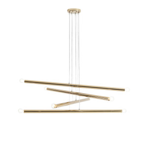 Lampa Wisząca Tubo 8 Gold ALDEX