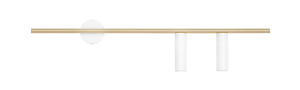 Kinkiet Trevo 2 White Brass (Right) ALDEX