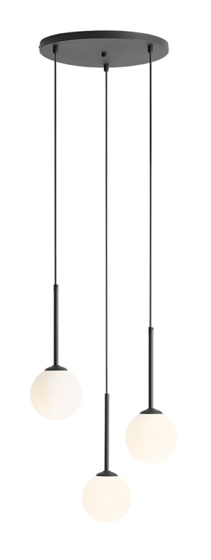 Lampa Wisząca Bosso 3 Ring Black ALDEX