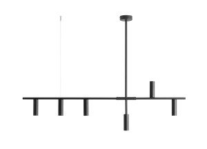 Lampa Wisząca Trevo 6 All Black ALDEX