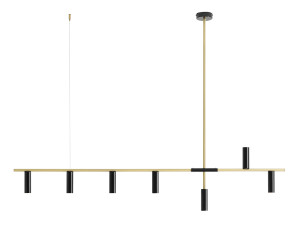 Lampa Wisząca Trevo 7 Black Brass ALDEX