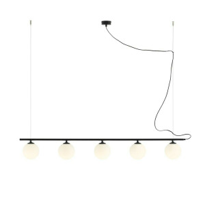 Lampa Wiszącą Beryl Glass 5 Black ALDEX