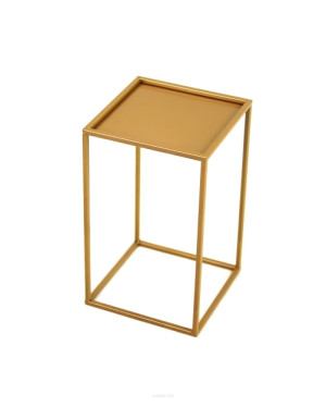 Kwietnik metalowy JAKPOL loft stojak na 1 donicę 40 cm złoty