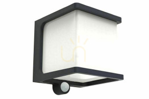 Kinkiet zewnętrzny Lutec Doblo 6940101125 z czujnikiem ruchu LED 8W antracytowy