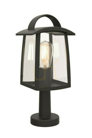 Słupek ogrodowy Lutec Kelsey 7273604012 czarny aluminium szkło 40 cm