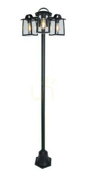 Słupek oświetleniowy ogrodowy Lutec Kelsey 7273606012 czarny 3x40W 191 cm