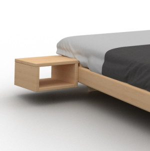 Stolik nocny WoodMan CARRE z litego drewna bukowego naturalny olejowane WUA-01485