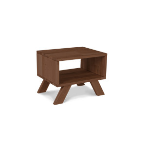 Stolik nocny WoodMan Allegro z litego drewna bukowego, orzech włoski WUA-00804