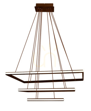 Lampa led Żyrandol sufitowa + pilot 116w brĄz dl-f09 mokka