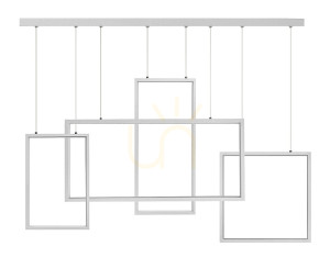 Lampa led wiszące prostokąty 75w biała 4000k dl-g04 braga