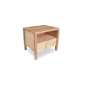 Stolik nocny WoodMan Drop z litego drewna bukowego, naturalny, WUA-01264