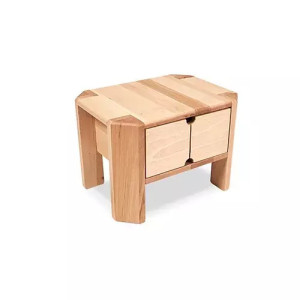 Stolik nocny WoodMan Loft z litego drewna bukowego naturalny WUA-01258