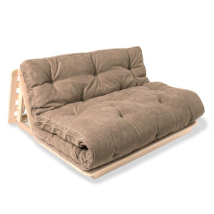Sofa futon WoodMan Layti 140 bukowa beżowa WUA-01117