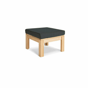 Pufa Mexico WoodMan z drewna bukowego grafit 51x51x38 cm WUA-00851