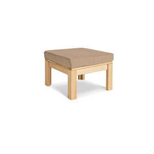 Pufa stolik 2w1 WoodMan Mexico beżowa drewno bukowe WUA-00852