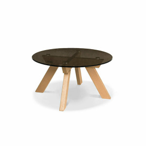 Stolik kawowy okrągły WoodMan z drewna bukowego 70 cm WUA-00525