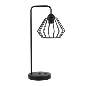Lampa stołowa nocna DIAMANT E27 czarny LOFT + filament LED