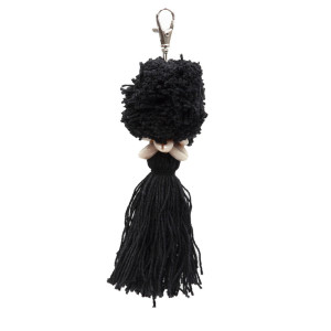 Pompom Keychain - Black